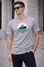 Grey Men’s Graphic Print T-Shirt – Regular Fit Casual Wear