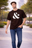 Coffee Brown Men’s Graphic Print T-Shirt – Regular Fit Casual Wear