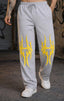 Grey Men’s Graphic Printed Joggers – Regular Fit Streetwear Casual Wear