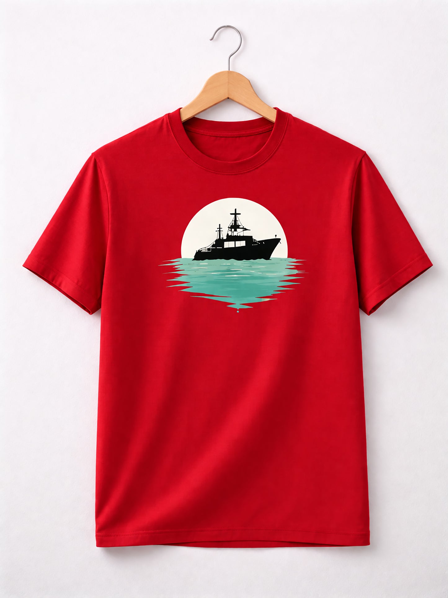 Red Men’s Graphic Print T-Shirt – Regular Fit Casual Wear