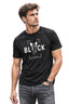 Black Men’s Graphic Print T-Shirt – Regular Fit Casual Wear