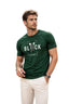 Bottle Green Men’s Graphic Print T-Shirt – Regular Fit Casual Wear