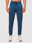 Blue Men’s Knitted Tapered Jogger Pants – Mid-Rise Drawstring Athleisure Wear