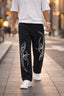 Black Men’s Graphic Printed Joggers – Regular Fit Streetwear Casual Wear
