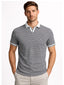 Black Men’s Textured Polo T-Shirt – Regular Fit Smart Casual Wear