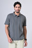 Grey Men’s Cotton Solid Polo T-Shirt – Regular Fit Minimal Casual Wear