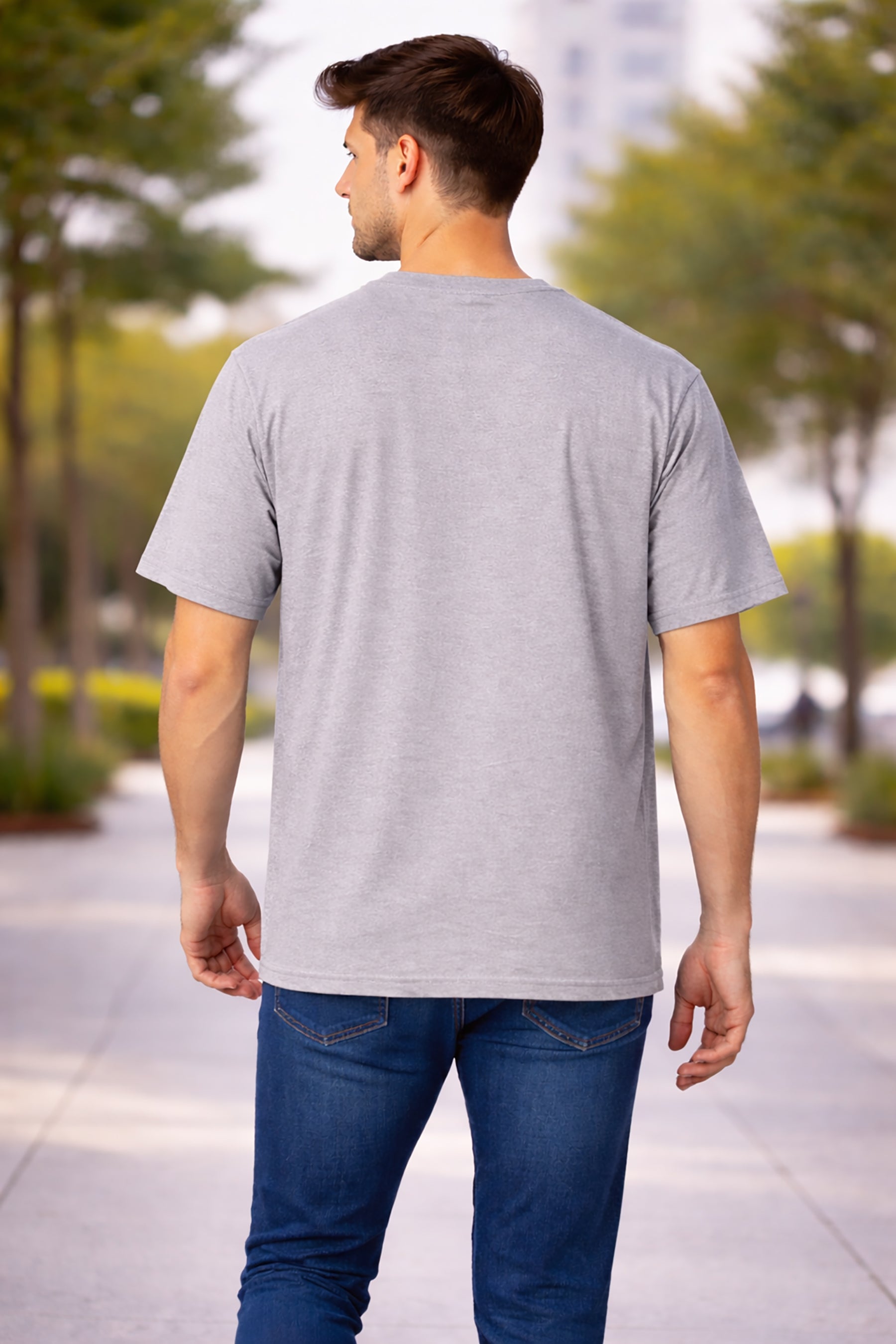 GreyMen’s Graphic Print T-Shirt – Regular Fit Casual Wear Secondary image