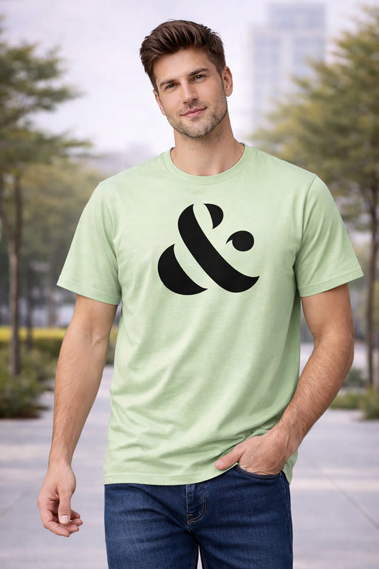 Pista Green Men’s Graphic Print T-Shirt – Regular Fit Casual Wear