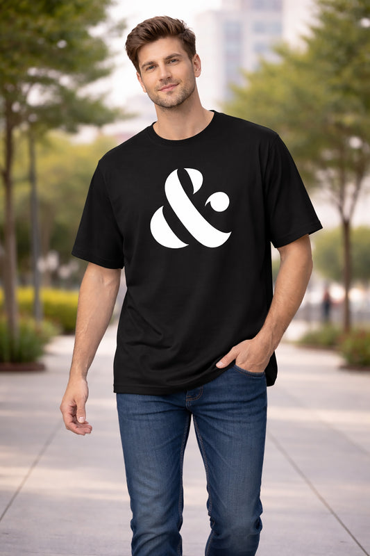 Black Men’s Graphic Print T-Shirt – Regular Fit Casual Wear