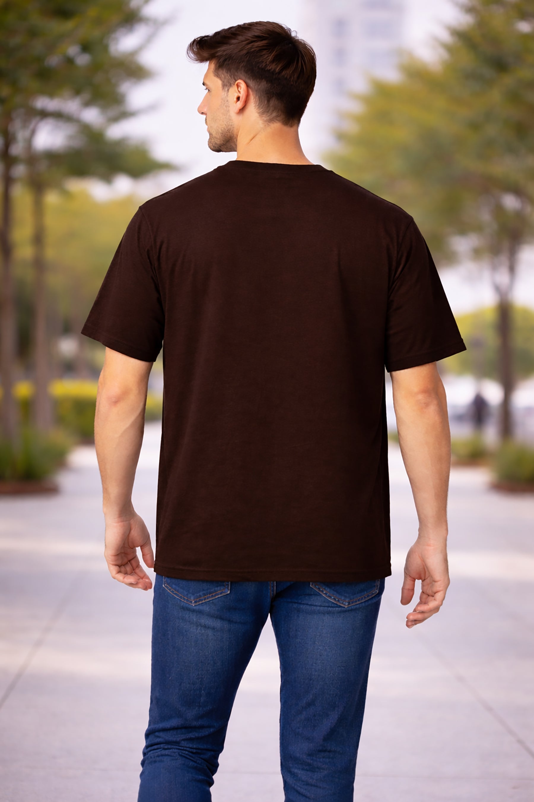 Coffee Brown Men’s Graphic Print T-Shirt – Regular Fit Casual Wear Secondary image