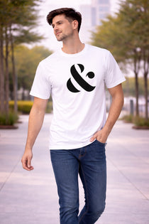 White Men’s Graphic Print T-Shirt – Regular Fit Casual Wear