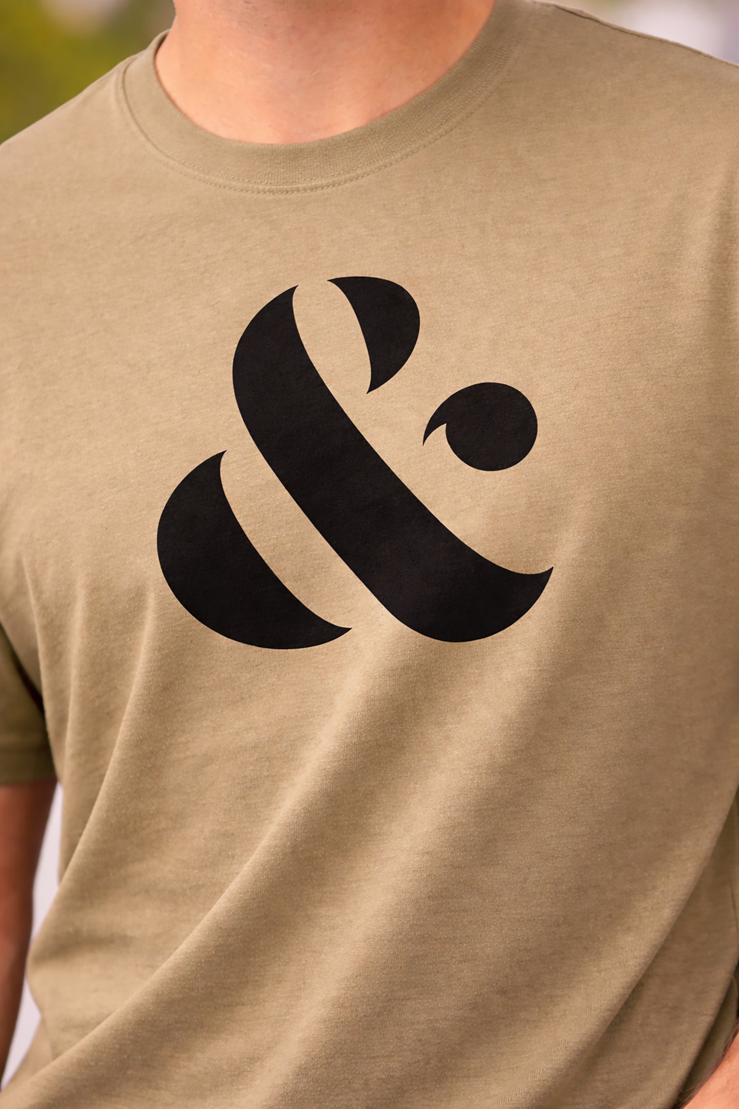 Khaki Men’s Graphic Print T-Shirt – Regular Fit Casual Wear