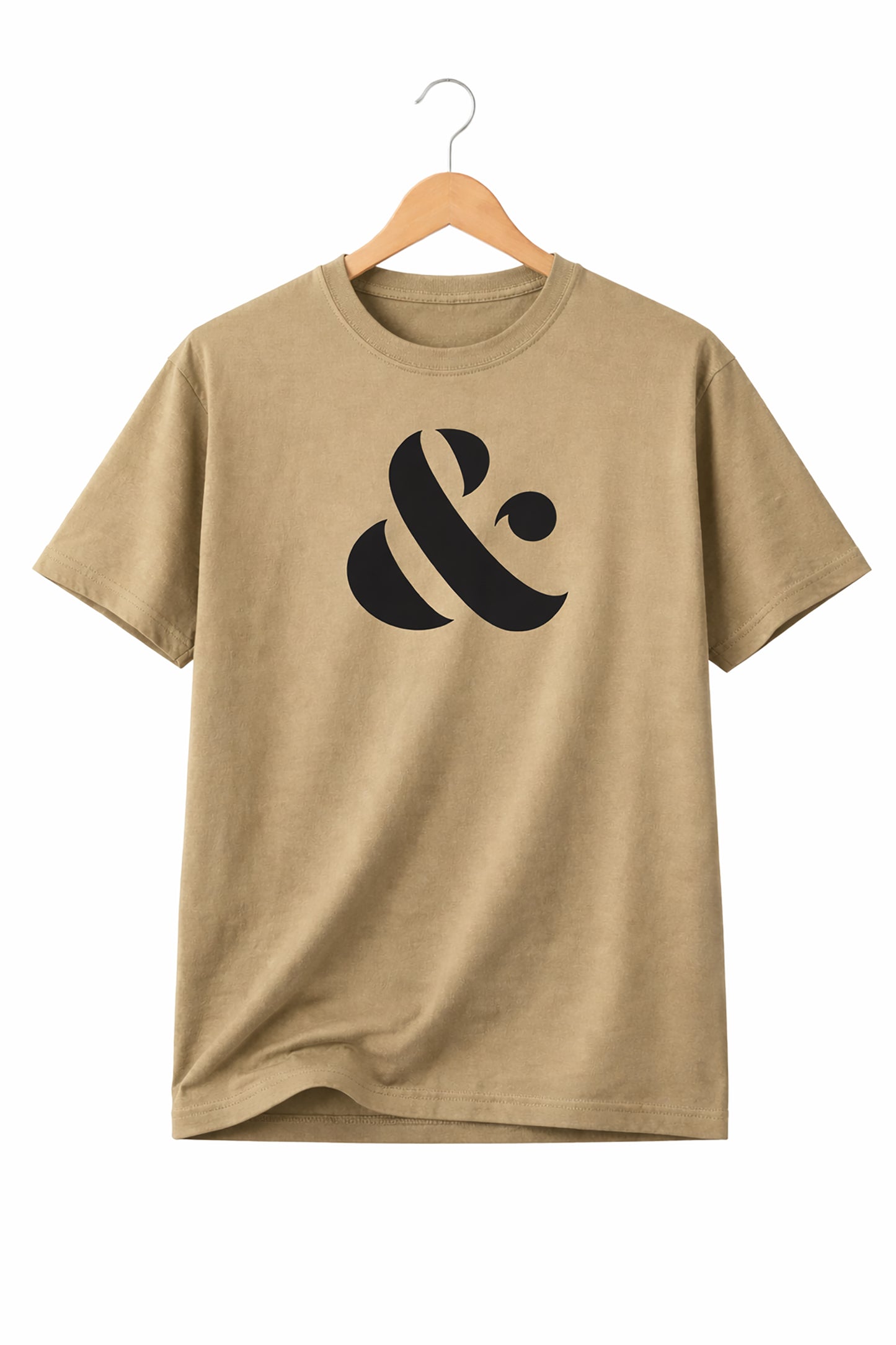 Khaki Men’s Graphic Print T-Shirt – Regular Fit Casual Wear