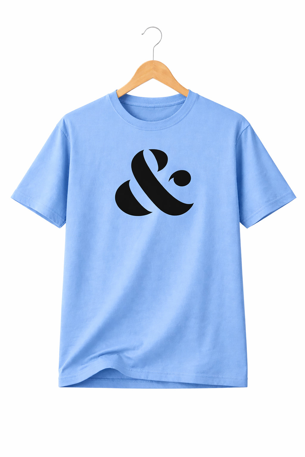 Sky Blue Men’s Graphic Print T-Shirt – Regular Fit Casual Wear