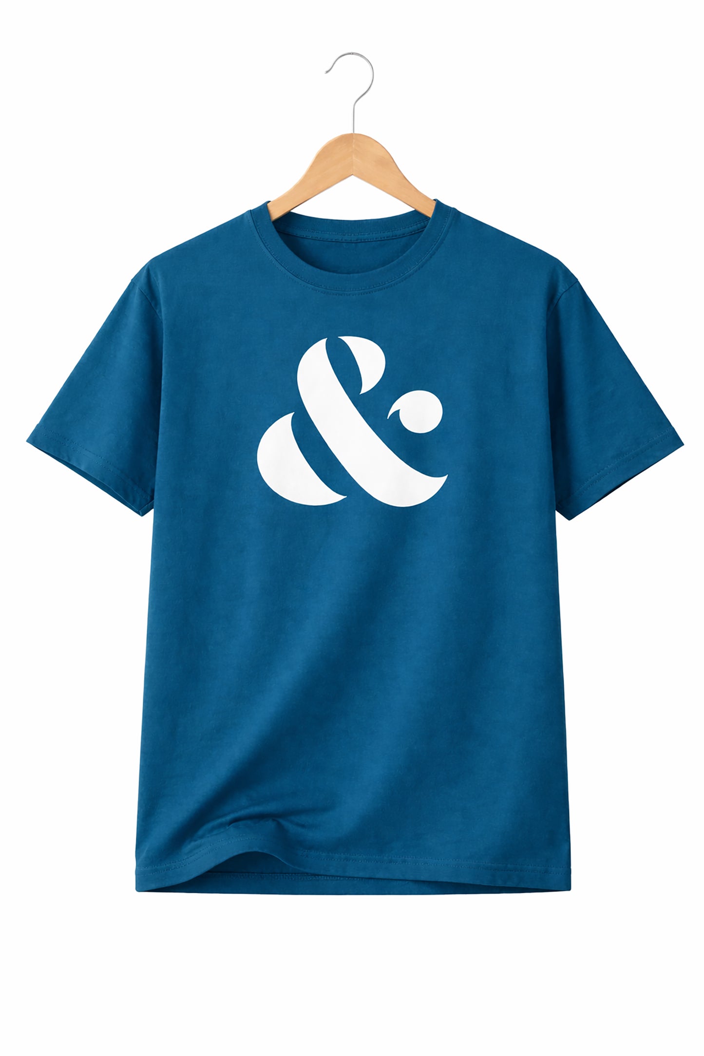 Teal Blue Men’s Graphic Print T-Shirt – Regular Fit Casual Wear