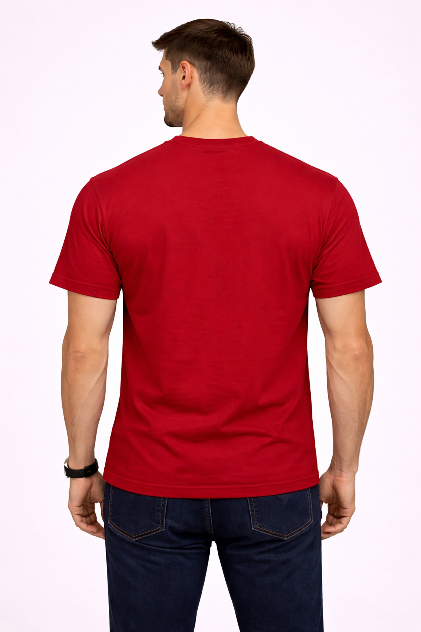 Red Men’s Graphic Print T-Shirt – Regular Fit Casual Wear