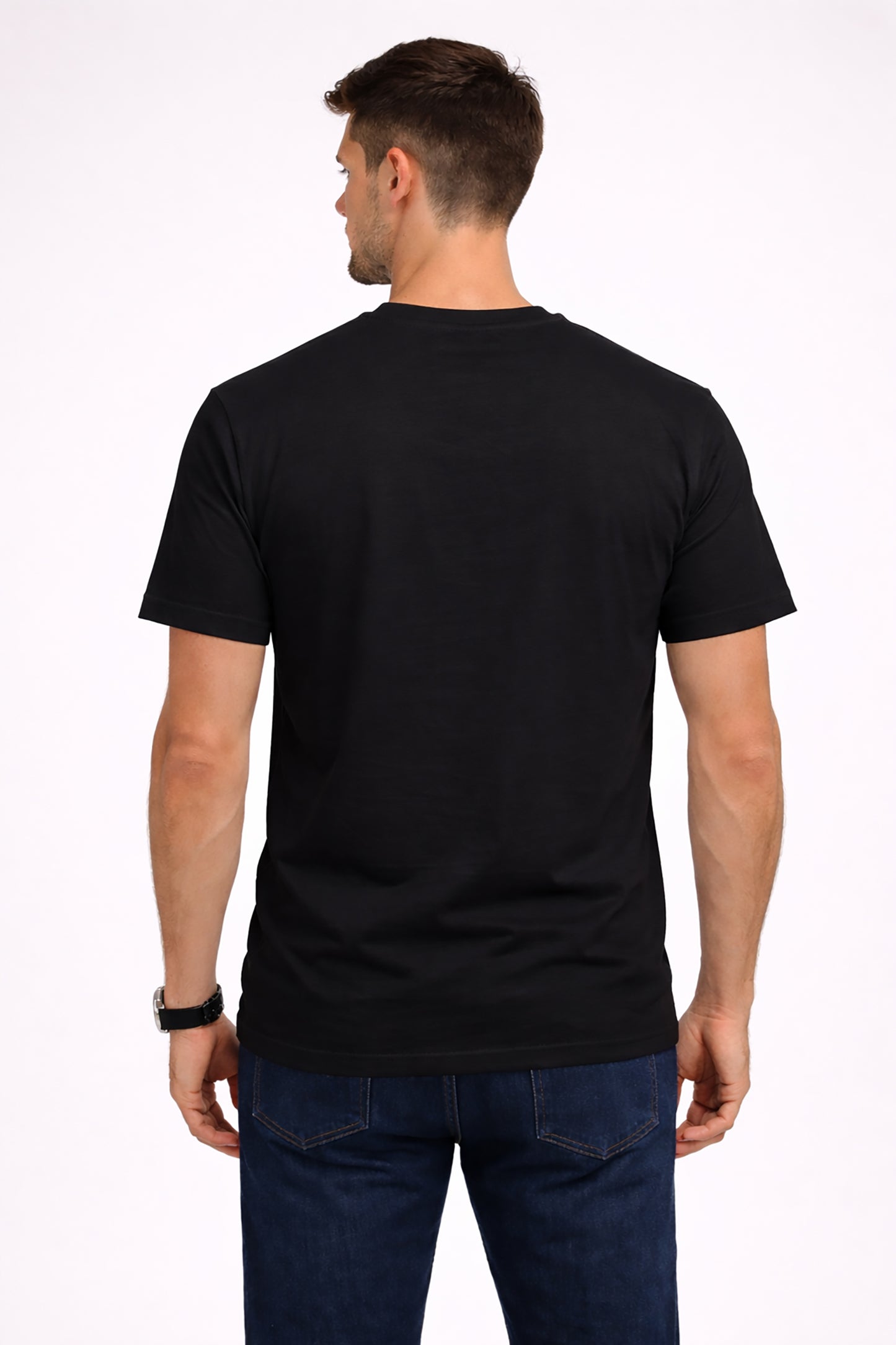 Black Men’s Graphic Print T-Shirt – Regular Fit Casual Wear