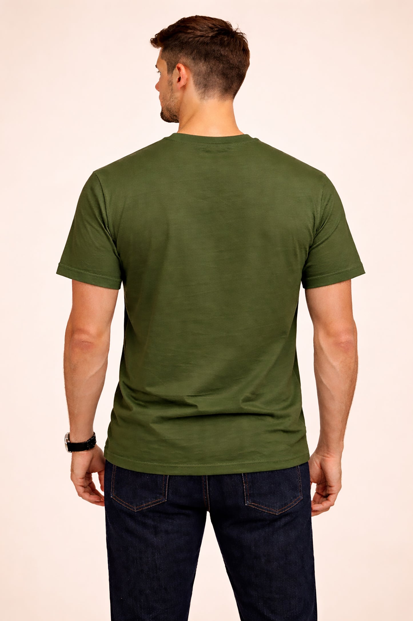 Olive Men’s Graphic Print T-Shirt – Regular Fit Casual Wear