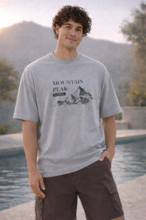 Men’s Cotton Relaxed Fit Graphic Printed Crew Neck T-Shirt