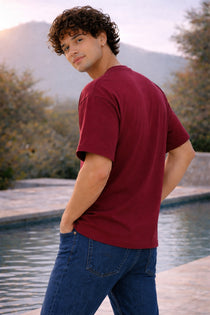 Men’s Cotton Relaxed Fit Graphic Printed Crew Neck T-Shirt