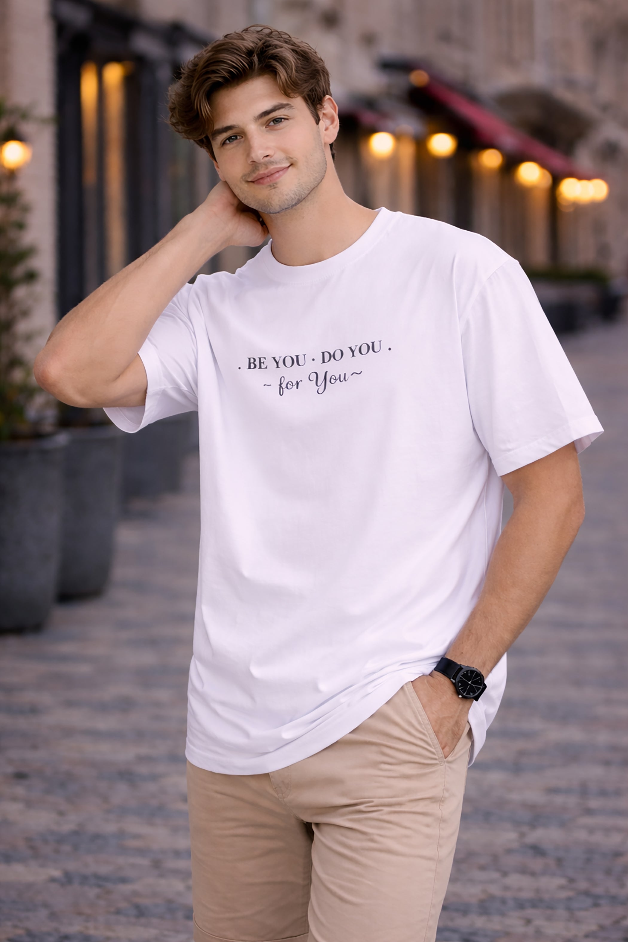 Men’s Cotton Oversized Graphic Printed Round Neck T-Shirt Secondary image
