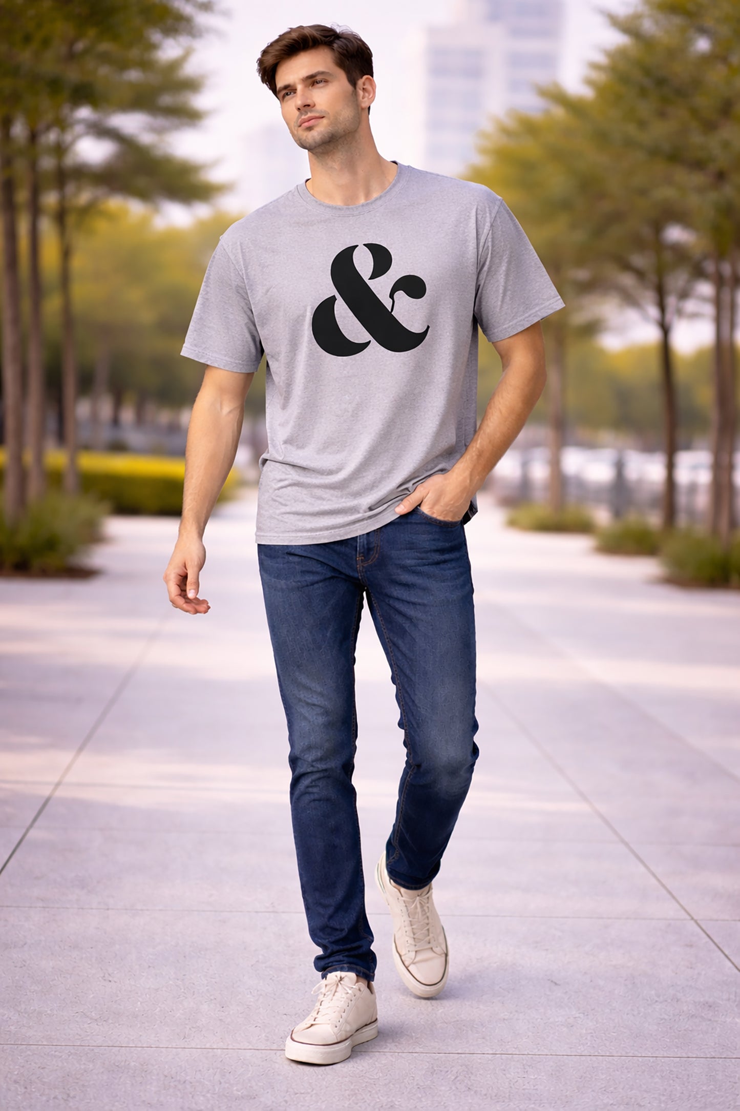 GreyMen’s Graphic Print T-Shirt – Regular Fit Casual Wear