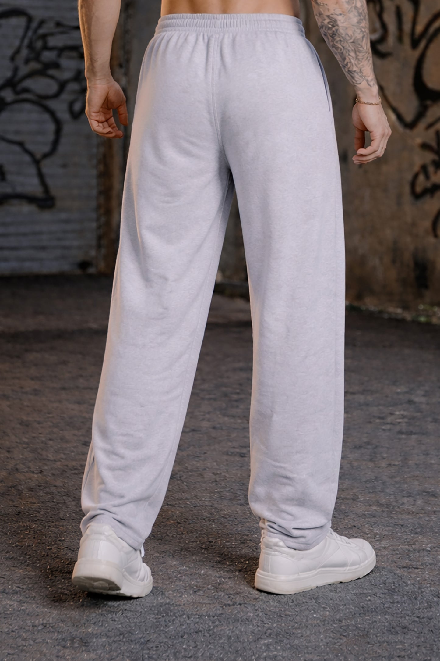 Grey Men’s Graphic Printed Joggers – Regular Fit Streetwear Casual Wear