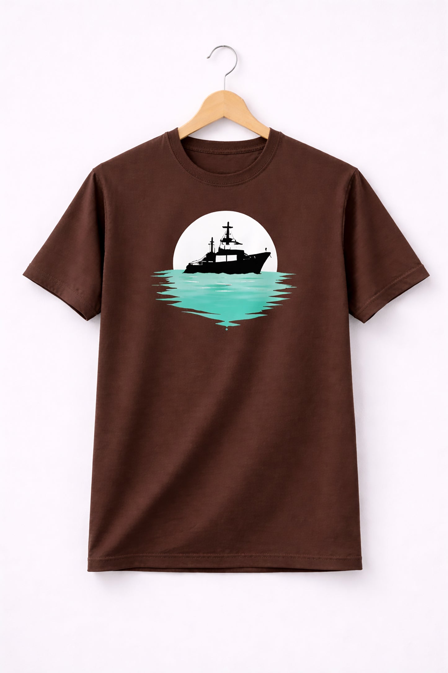 Coffee Brown Men’s Graphic Print T-Shirt – Regular Fit Casual Wear