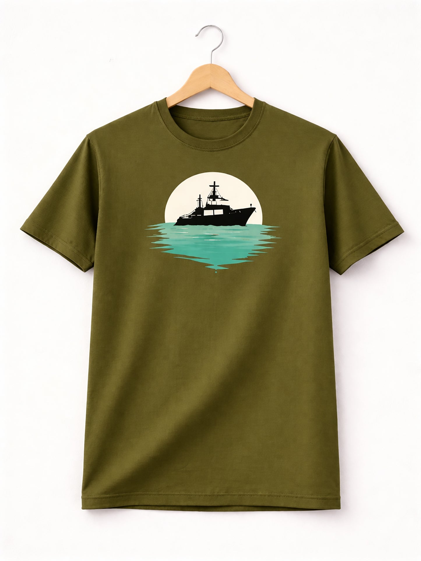 Olive Men’s Graphic Print T-Shirt – Regular Fit Casual Wear