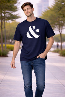 Men's Cotton Graphic Printed Regular Fit Round Neck T-Shirt
