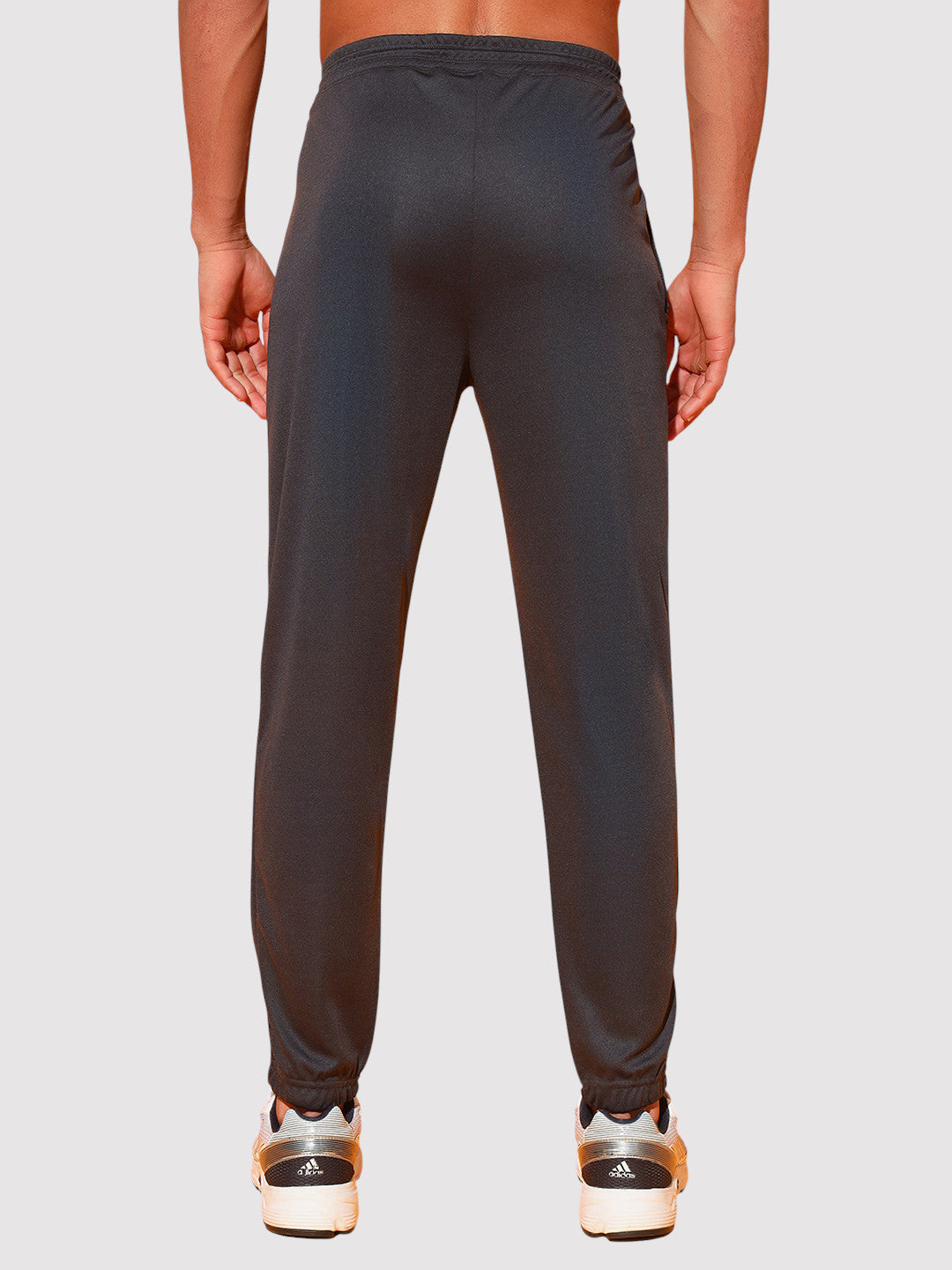 Black Men’s Knitted Tapered Jogger Pants – Mid-Rise Drawstring Athleisure Wear