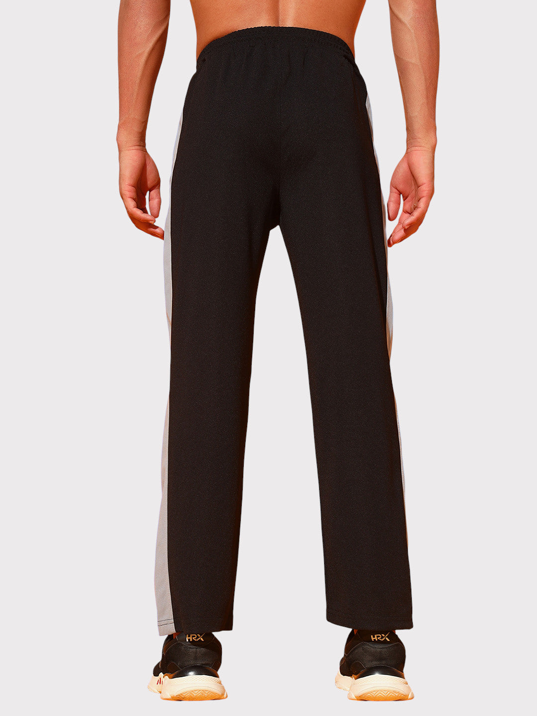 Black Men’s Knitted Tapered Jogger Pants – Mid-Rise Drawstring Athleisure Wear