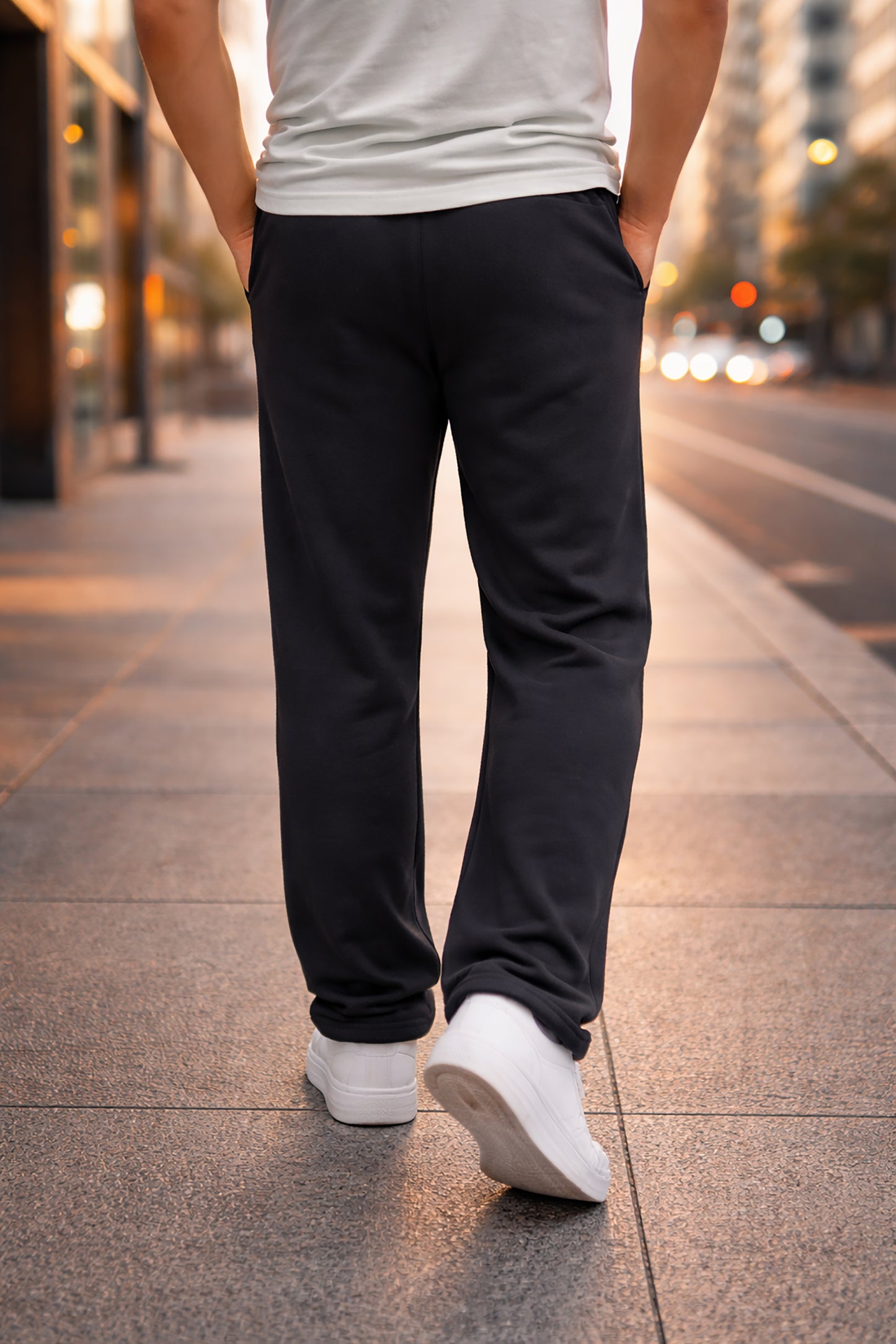 Black Men’s Graphic Printed Joggers – Regular Fit Streetwear Casual Wear