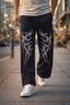 Men’s Graphic Printed Polyester Relaxed Fit Track Pants.