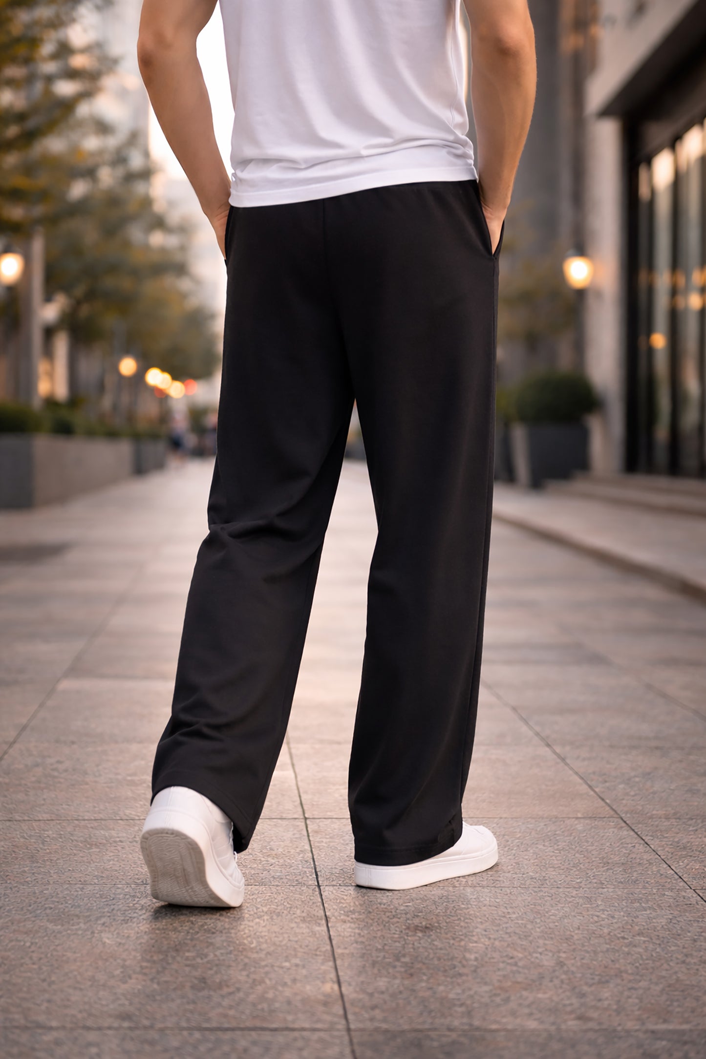 Black Men’s Graphic Printed Joggers – Regular Fit Streetwear Casual Wear