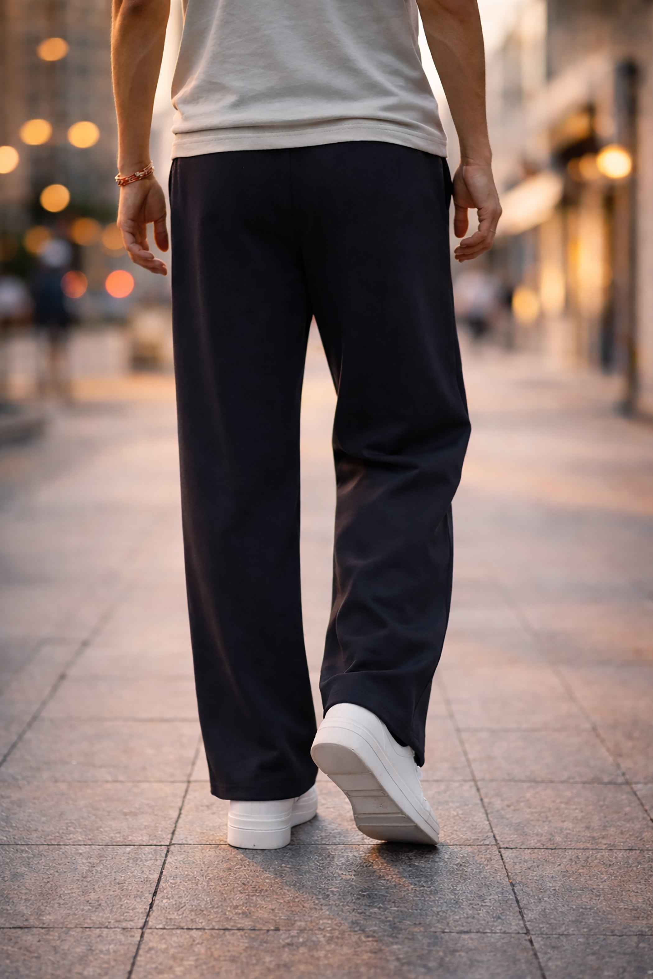 Black Men’s Graphic Printed Joggers – Regular Fit Streetwear Casual Wear Secondary image