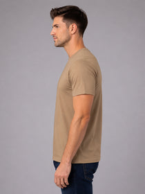 Men's Polycotton Regular Fit Solid Round Neck Half Sleeve T-Shirt