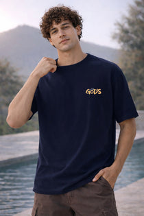 Men’s Cotton Graphic Printed Oversized Round Neck T-Shirt