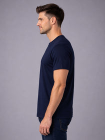 Men's Polycotton Regular Fit Solid Round Neck Half Sleeve T-Shirt