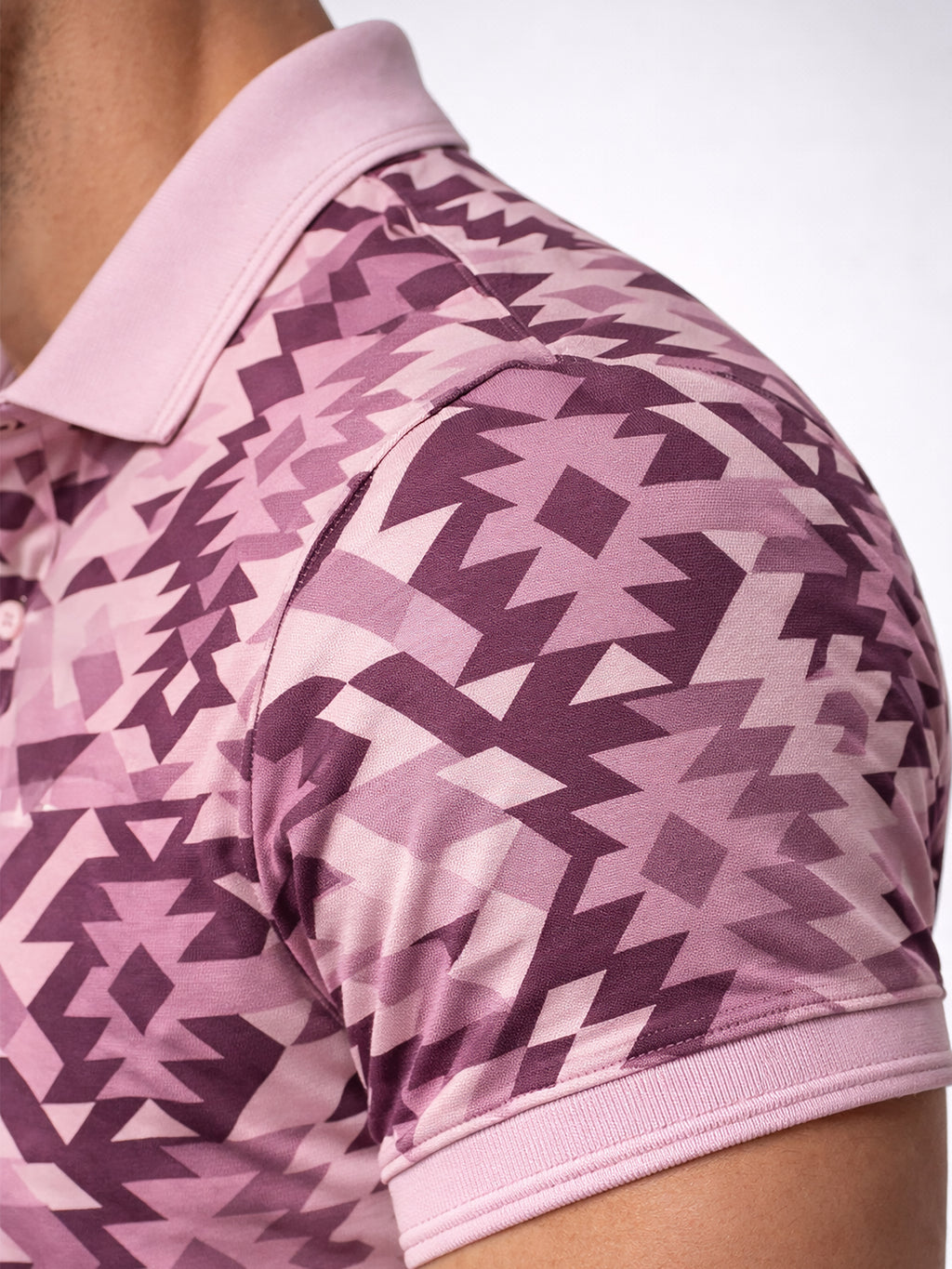 MultiColour Men’s Geometric Printed Polo T-Shirt – Regular Fit Casual Wear