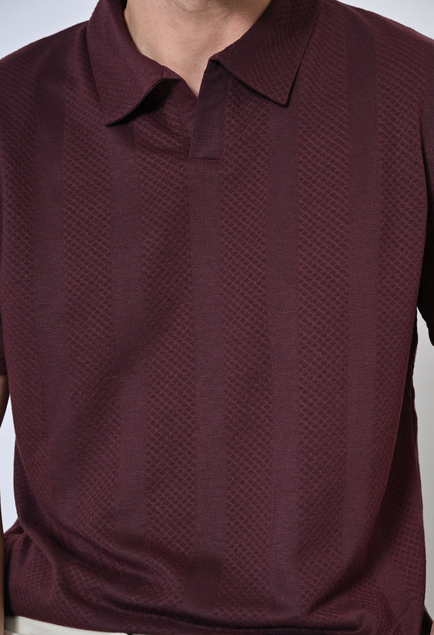 Wine Men’s Cotton Solid Polo T-Shirt – Regular Fit Minimal Casual Wear