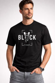 Men’s Cotton Graphic Printed Round Neck Half Sleeve T-Shirt