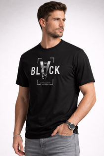 Men’s Cotton Graphic Printed Round Neck Half Sleeve T-Shirt