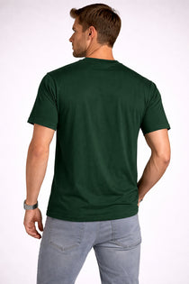 Bottle Green Men’s Graphic Print T-Shirt – Regular Fit Casual Wear