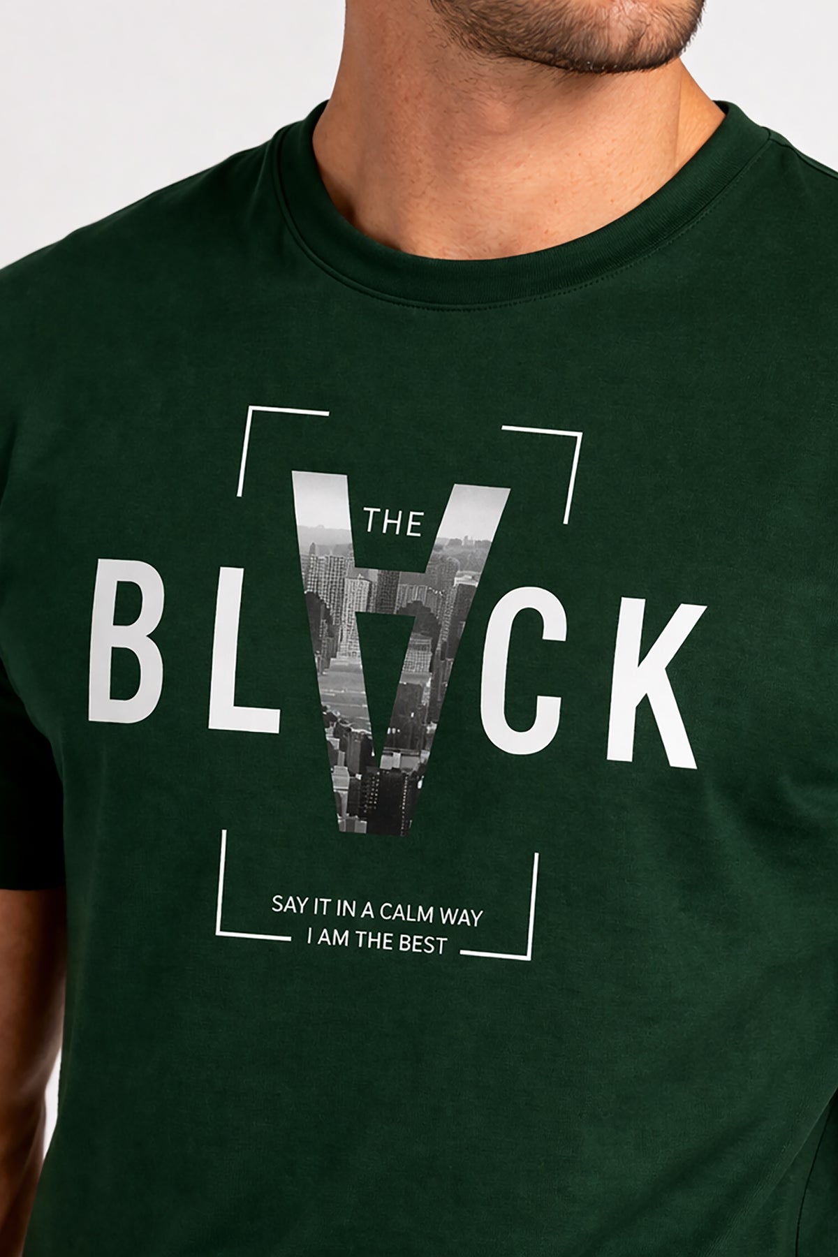 Men’s Cotton Graphic Printed Round Neck Half Sleeve T-Shirt