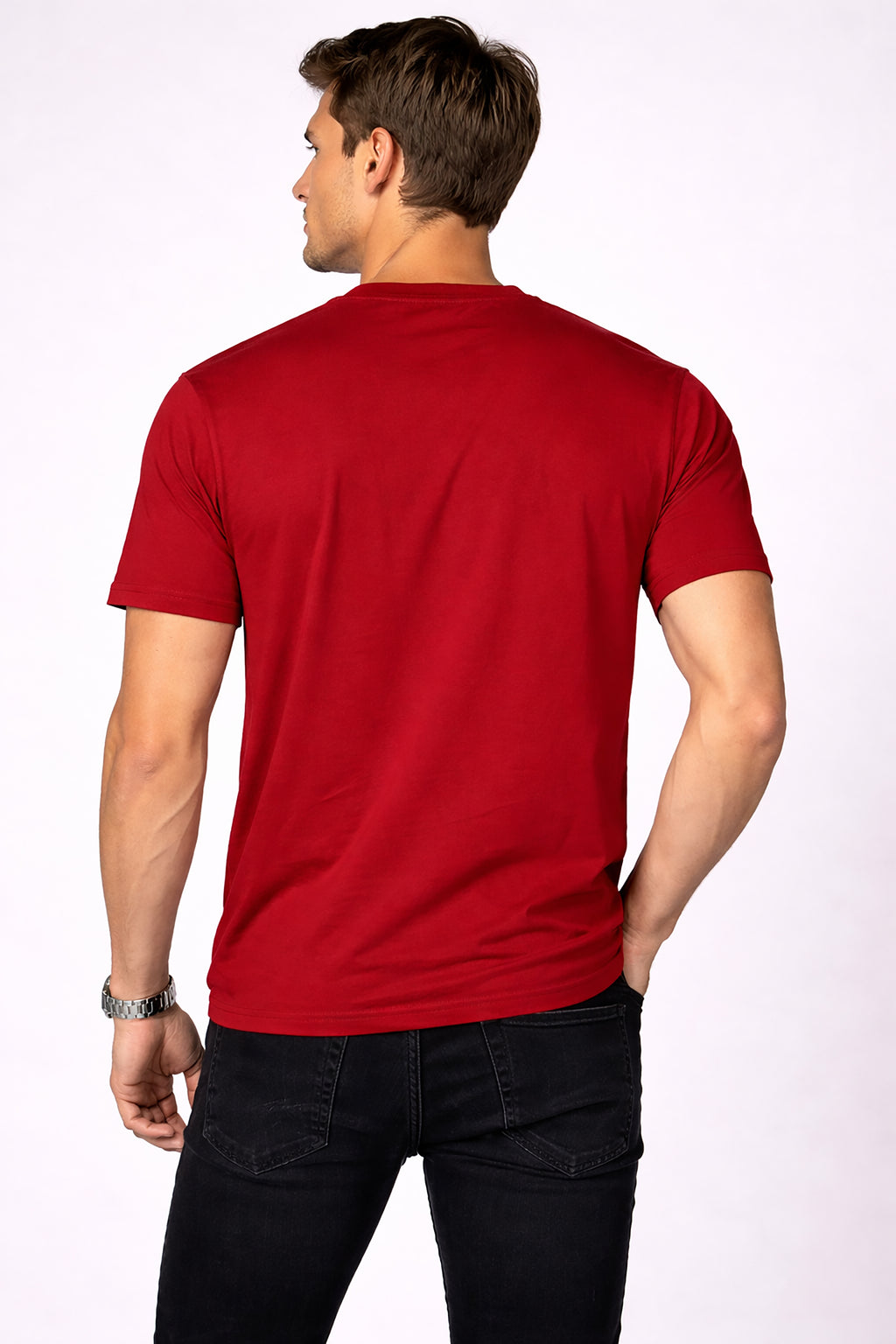 Men’s Cotton Graphic Printed Round Neck Half Sleeve T-Shirt
