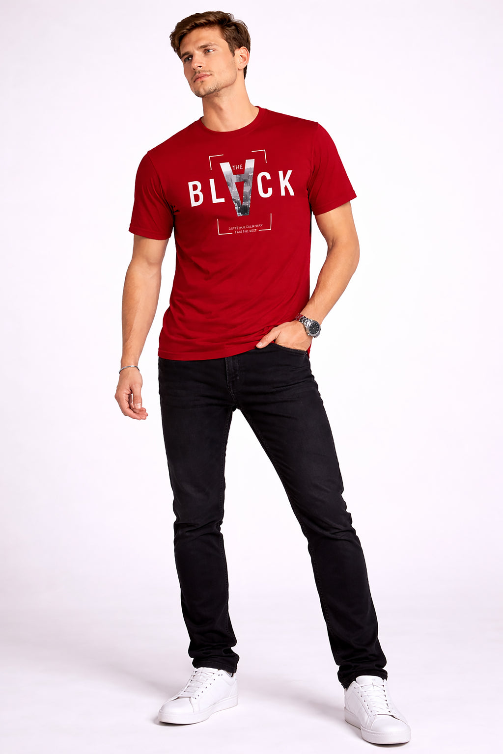 Men’s Cotton Graphic Printed Round Neck Half Sleeve T-Shirt
