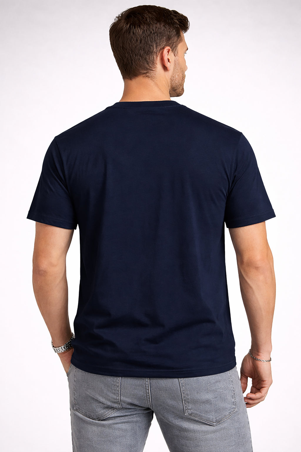 Men’s Cotton Graphic Printed Round Neck Half Sleeve T-Shirt