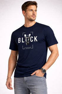 Men’s Cotton Graphic Printed Round Neck Half Sleeve T-Shirt