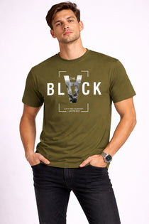 Men’s Cotton Graphic Printed Round Neck Half Sleeve T-Shirt